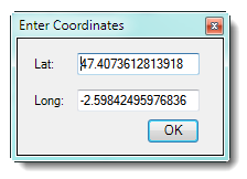 Enter coordinates