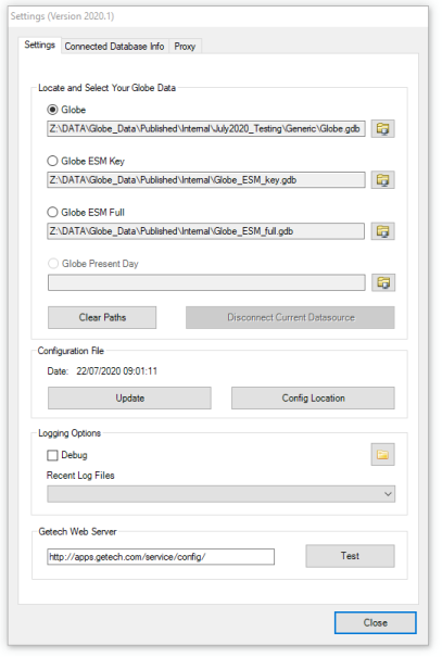 Settings Window